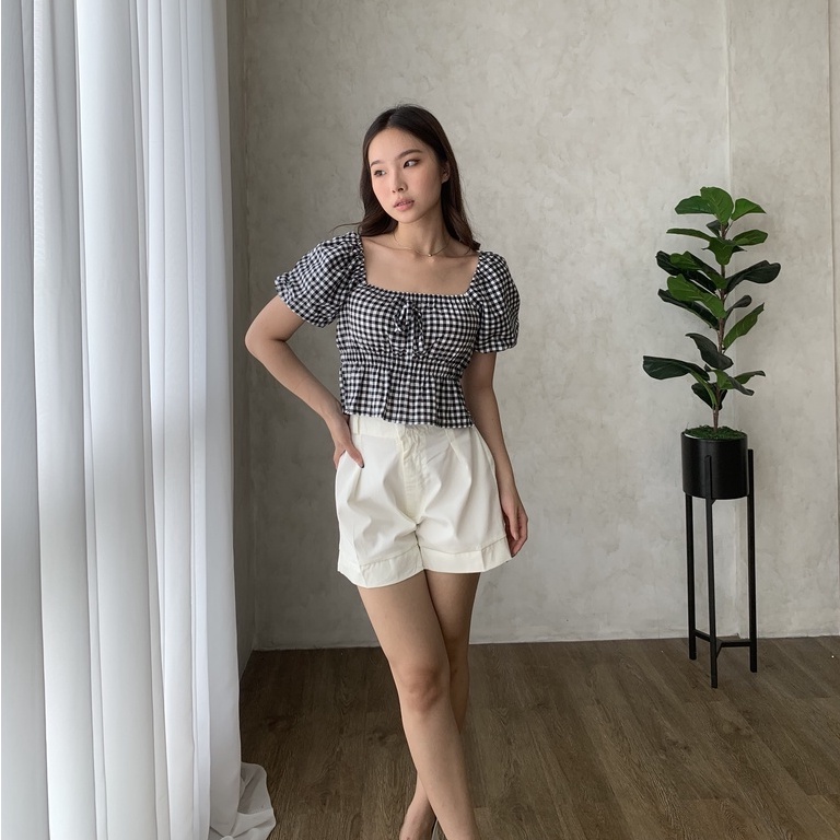 Lunna Checkered Top / Top Wanita