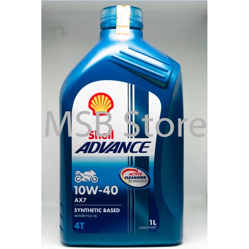 Oli Motor Terbaik 4T Shell Advance AX7 10W-40 1 Liter