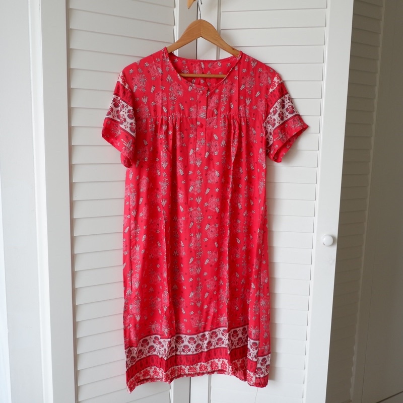 Home Dress Daster Rayon Busui Motif Red Arrow