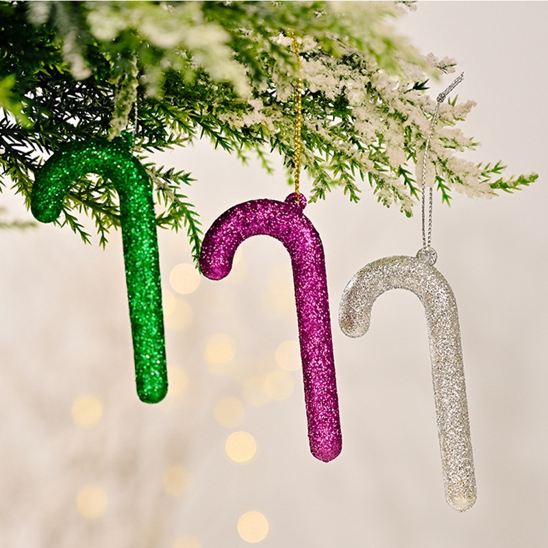 6Pcs Fancy Christmas Candy Lollipop Cane For Xmas Tree Decorations / New year Hanging ornaments For Home