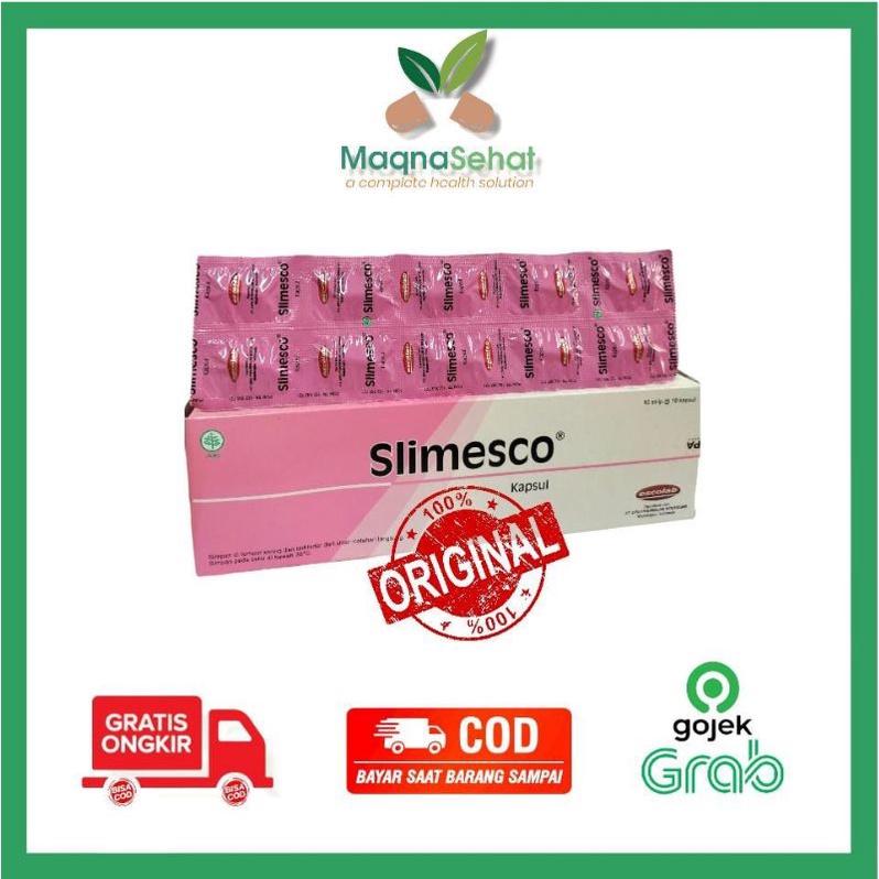 SLIMESCO KAPSUL PERSTRIP ISI 10 KAPSUL | SUPLEMEN PELANGSING TUBUH