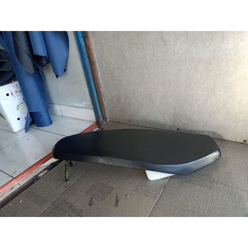 Jok slim vario 150 dan 125 led variasi kulit karbon keflar Jok vario 150 new polos hitam