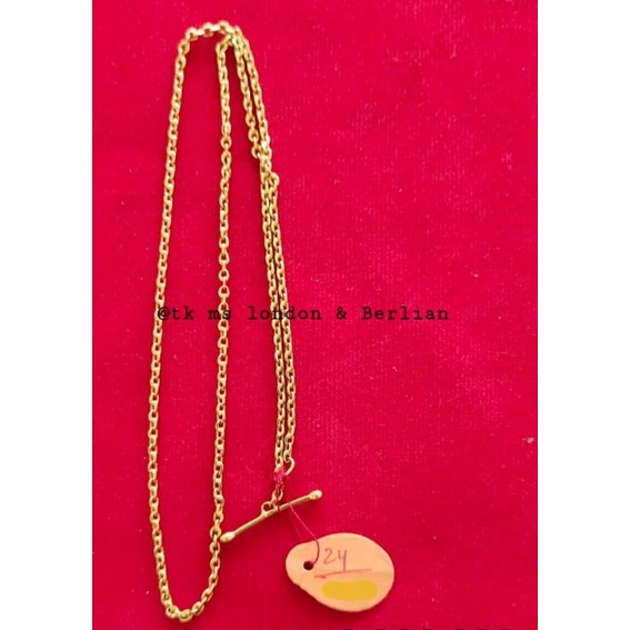 Kalung nory pengait model Paku emas 24k
