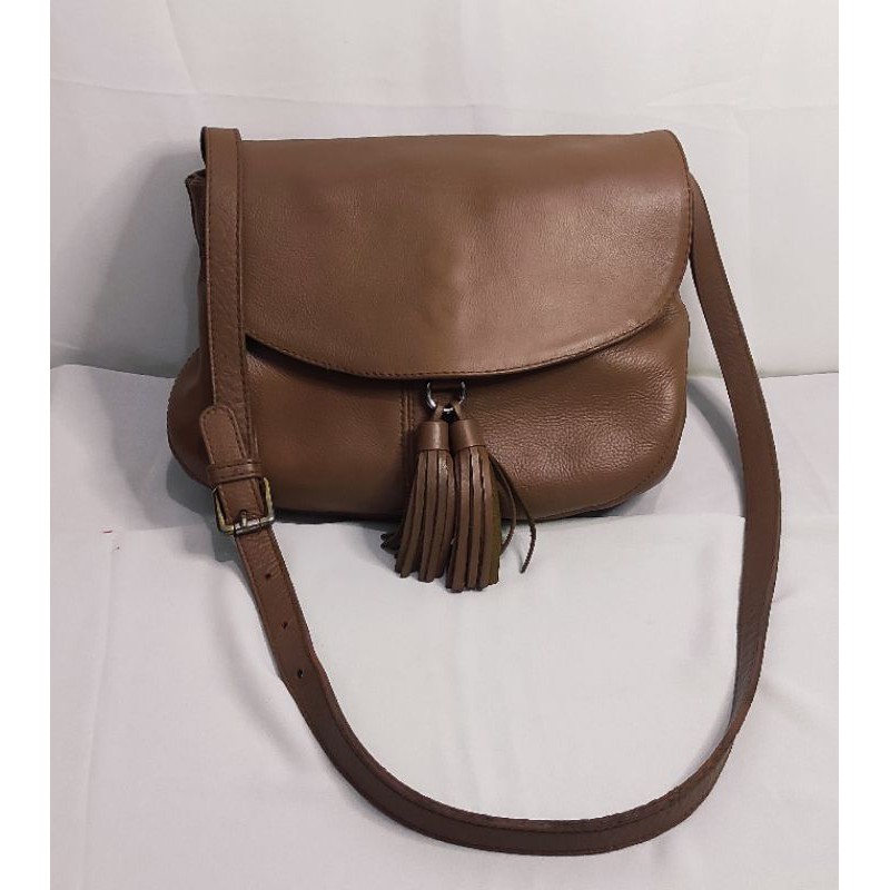 Preloved sling bag Massimo Dutti full kulit asli