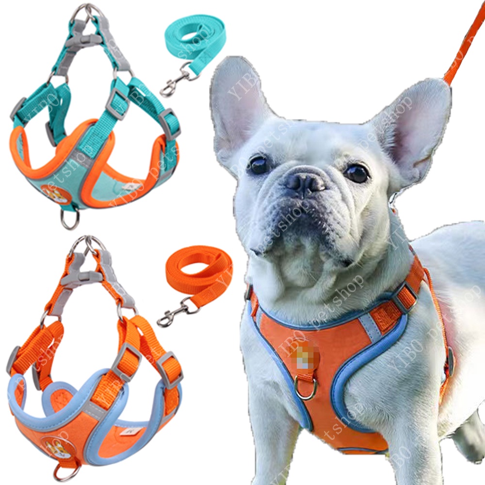 Rompi Harness Anjing / Kucing Kecil Dengan Tali Tuntun Adjustable