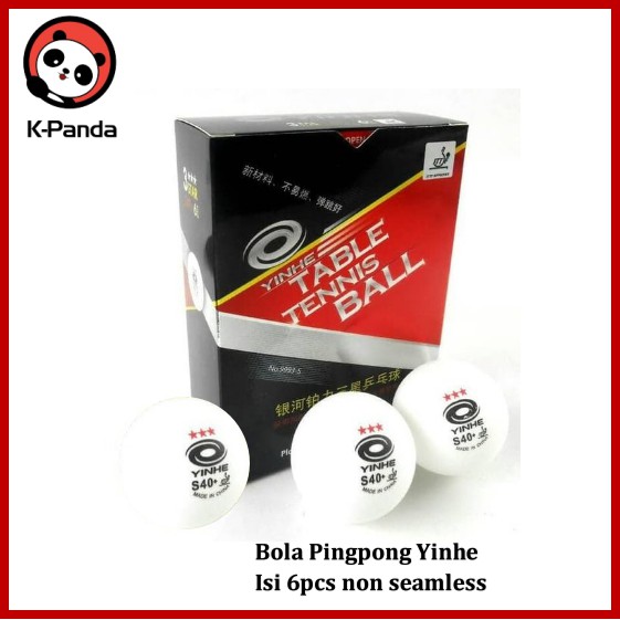 Bola Pingpong PimPong Ping Pong Yinhe 3* 40+ isi 6 NON SEAMLESS