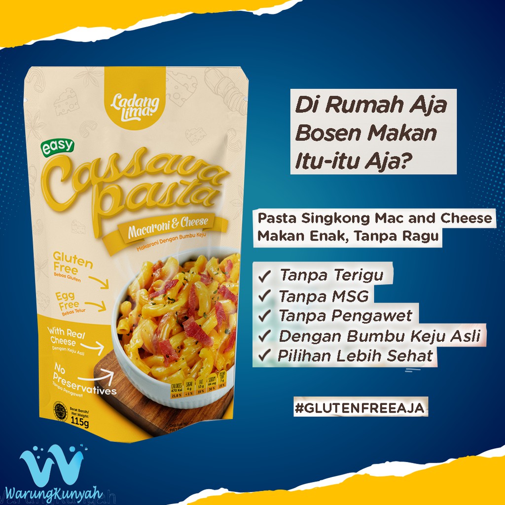 

Ladang Lima - Pasta Cassava Mac & Cheese 115 gr - Pasta Organik