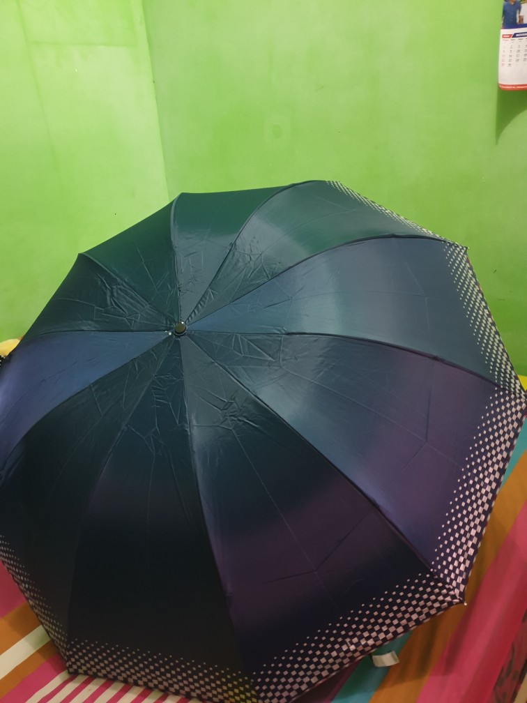 Payung Lipat 3 Super Jumbo Besar 10 R Jari Motif Tube