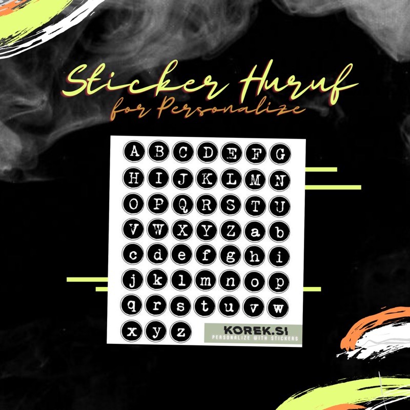 

Sticker Huruf/ Alphabet Typewriter