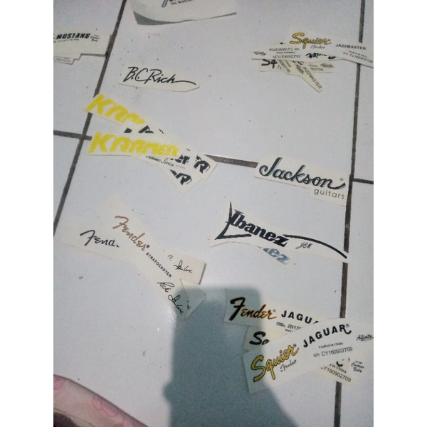 decal fender squire kramer ibanez bc rich Jackson musicman gitar stiker sticker