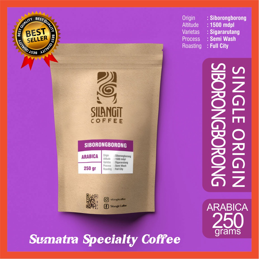 

Kopi Silangit Coffee ARABICA SIBORONGBORONG Sumatra Premium Bubuk 250 gram