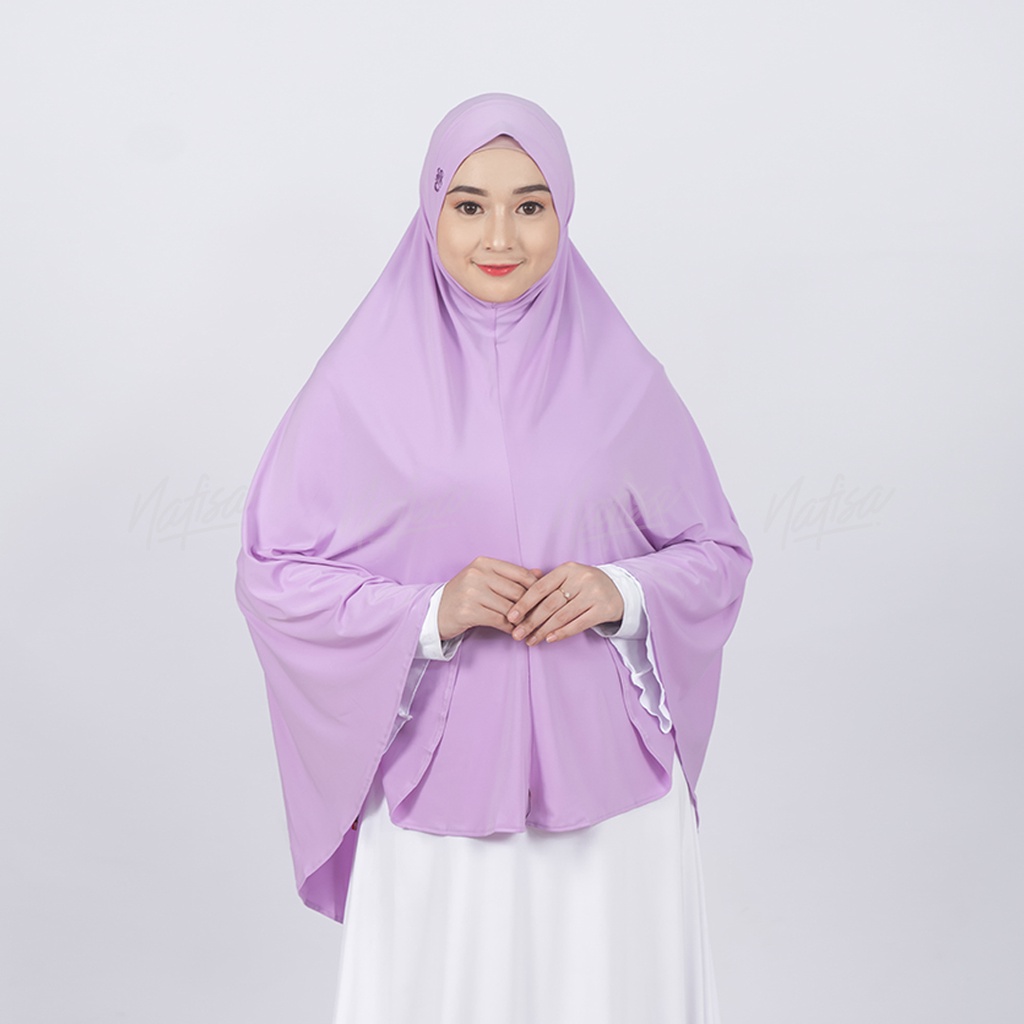 Hijab Khimar Jumbo Nafisa salsabila | Jilbab Instan Syari Antem Tanpa Pet Kerudung Instan Antem