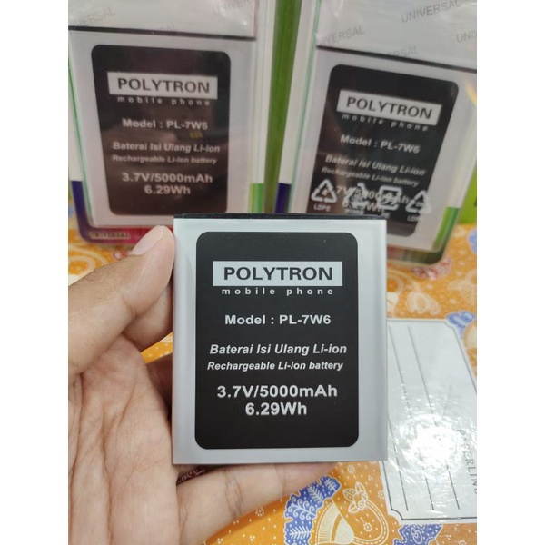 baterai batterai battery batrai Polytron PL 7W6