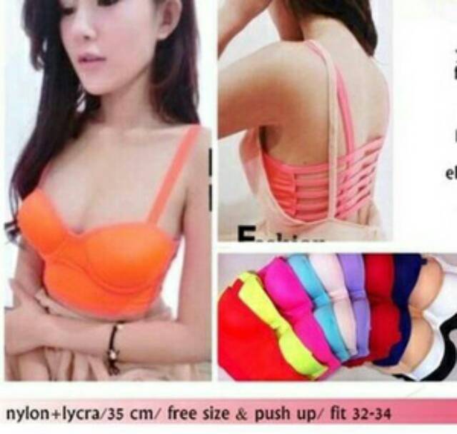 Dalaman wanita camisol bralette bustier 6 stripe camisole