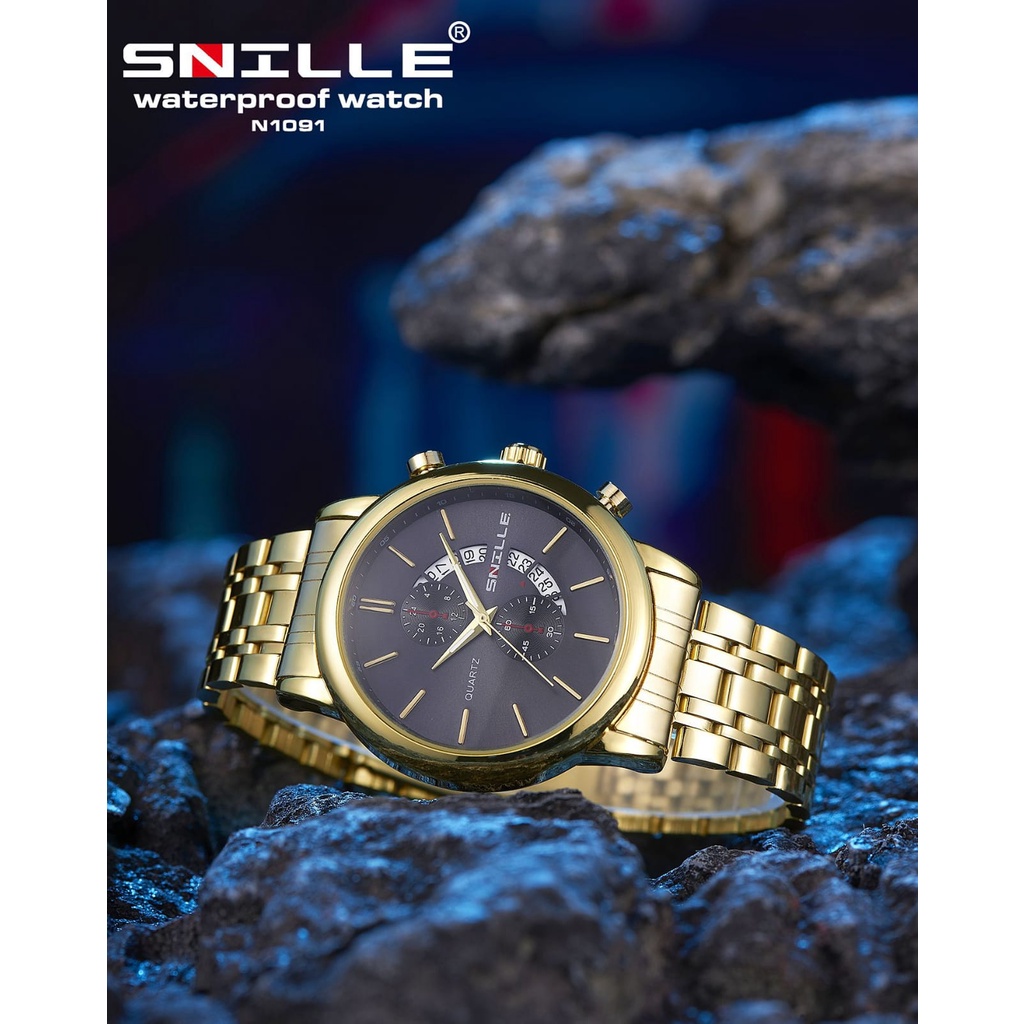 Snille Jam Tangan Rantai Wanita Unisex Original Asli Anti Air Waterproof 1091