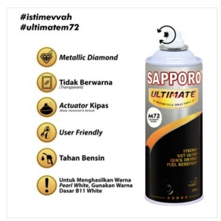 Jual Sapporo Ultimate M Ultimate Pearl Cat Semprot Spray Paint Warna Putih Metallic Mutiara