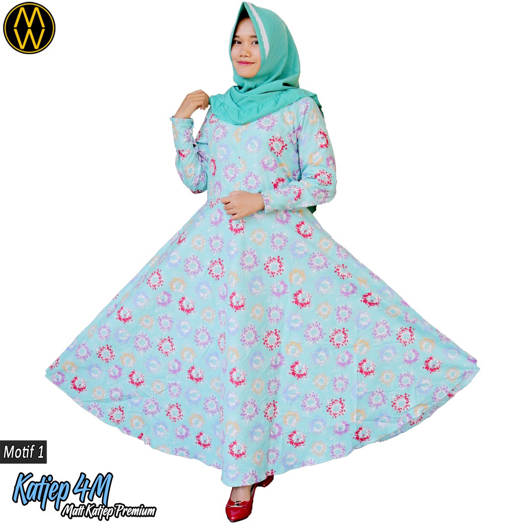 Gamis Katun Jepang /Gamis Katun / Gamis Motif / Gamis Jumbo /Gamis Katun Jepang Ori (4M)