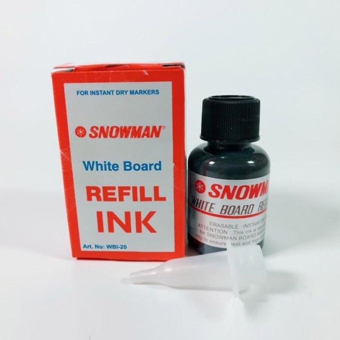 

Wow Snowman Wbi-20 Whiteboard Marking Ink Hitam / Biru / Hijau / Merah Terlaris