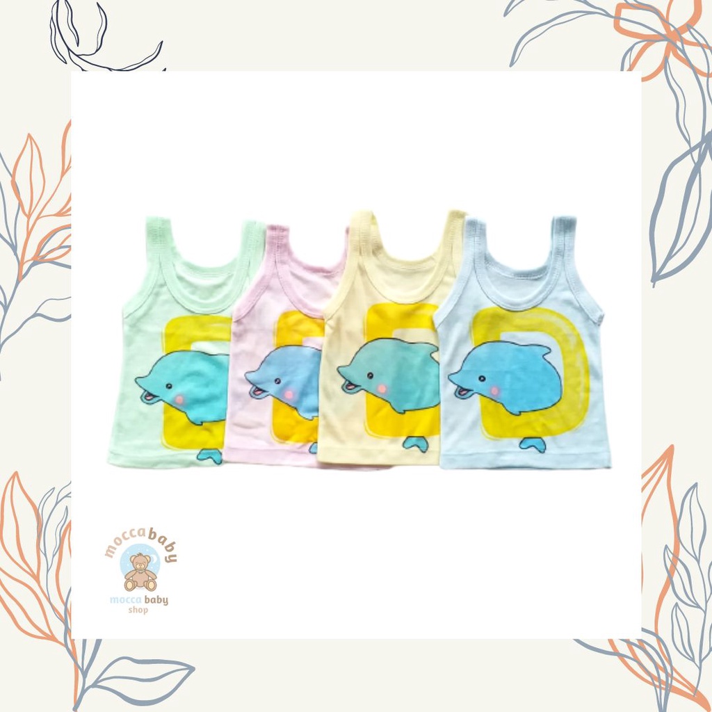 MBSS - SINGLET MOTIF WARNA Harian Karakter Anak Kids SIZE 0-3 Tahun / Kaos Dalam Motif Kartun Unisex SS4