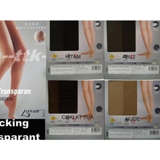 ✮ STOCKING TRANSPARAN / LONADY / STOCKING TIPIS / STOCKING CELANA - Hitam ✹