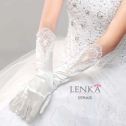 [SIAP KIRIM] WEDDING GLOVES AKSESORIS PENGANTIN SARUNG TANGAN PUTIH STP003