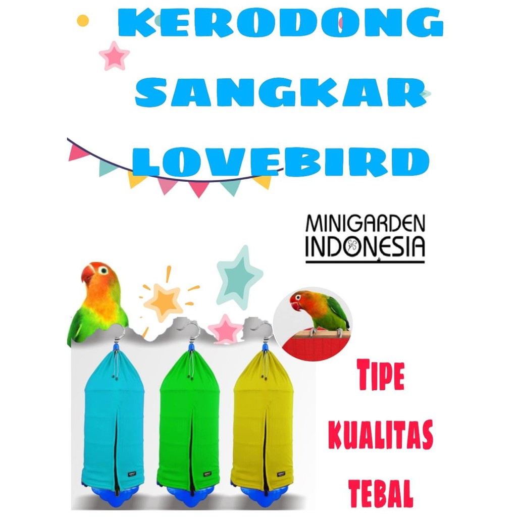 KERODONG SANGKAR LOVEBIRD kerudung kandang burung penutup krodong sangkar love bird