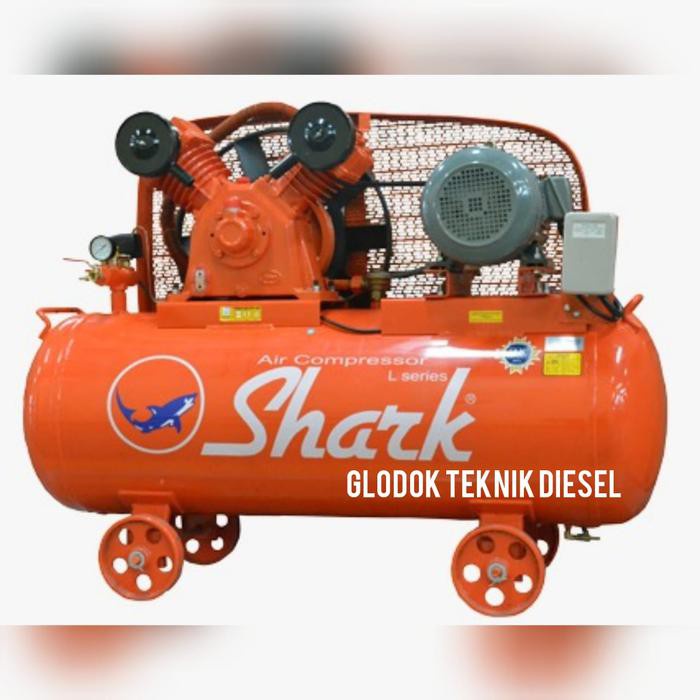 CUCI GUDANG    Kompresor Udara Shark 7.5 Hp Kompresor Angin + Motor 7.5Hp Air Compressor