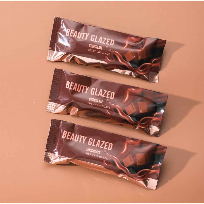 BEAUTY GLAZED Chocolate Lipstick Matte Liquid Lip Long Lasting Waterproof/Tahan Lama Lipstik Coklat Membuat Hasil Bibir Yang Velvet Dan Mate  BG001