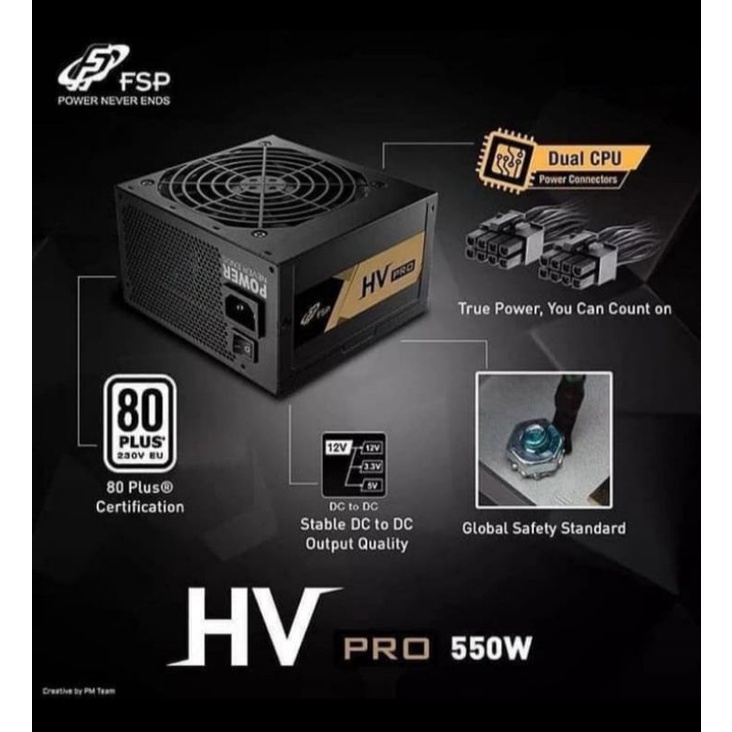 PSU - Power Supply FSP HV PRO 550W 85+