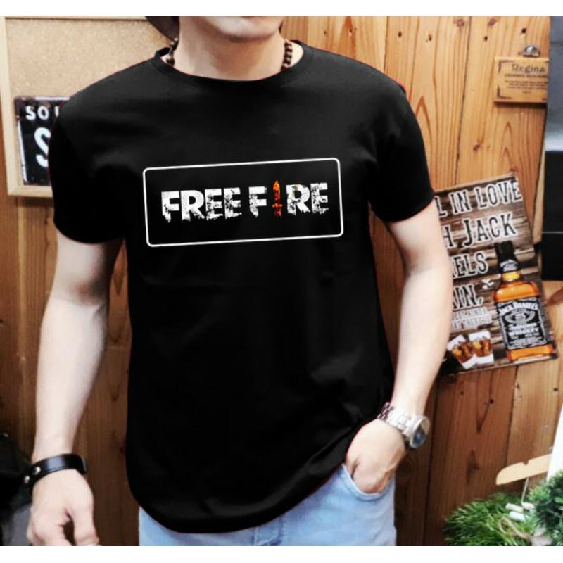 Kaos Distro Pria Lengan Pendek / Free Fire / Shalch Trendy