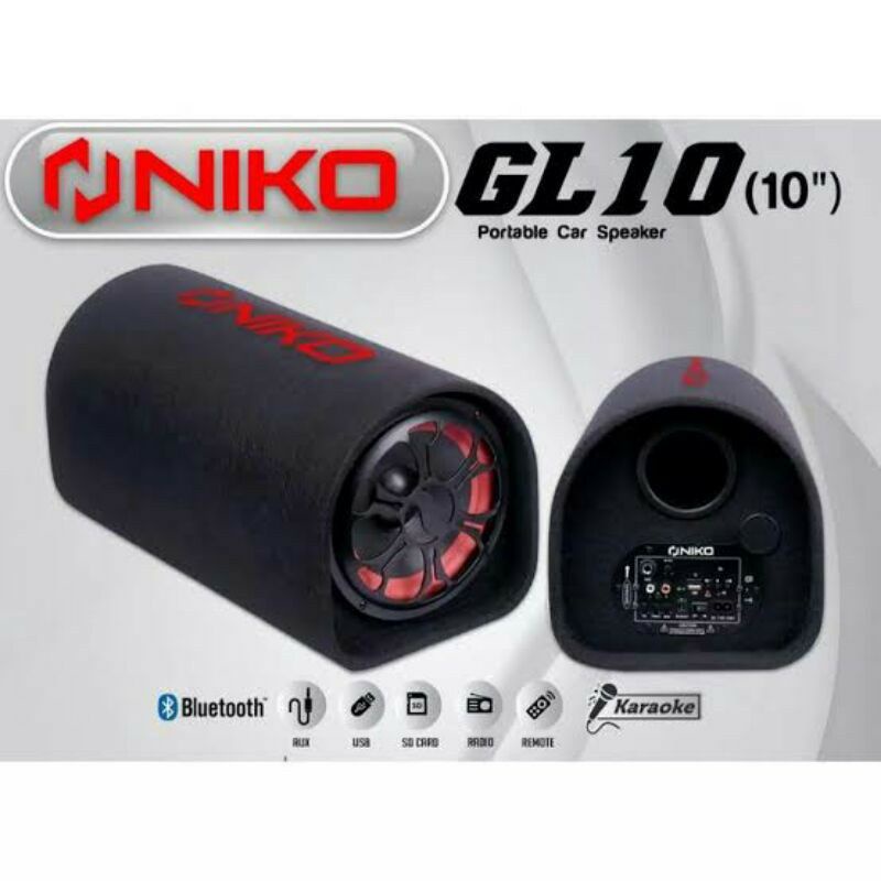 Speaker Mobil NIKO GL10 Speaker 10inch Bluetooth