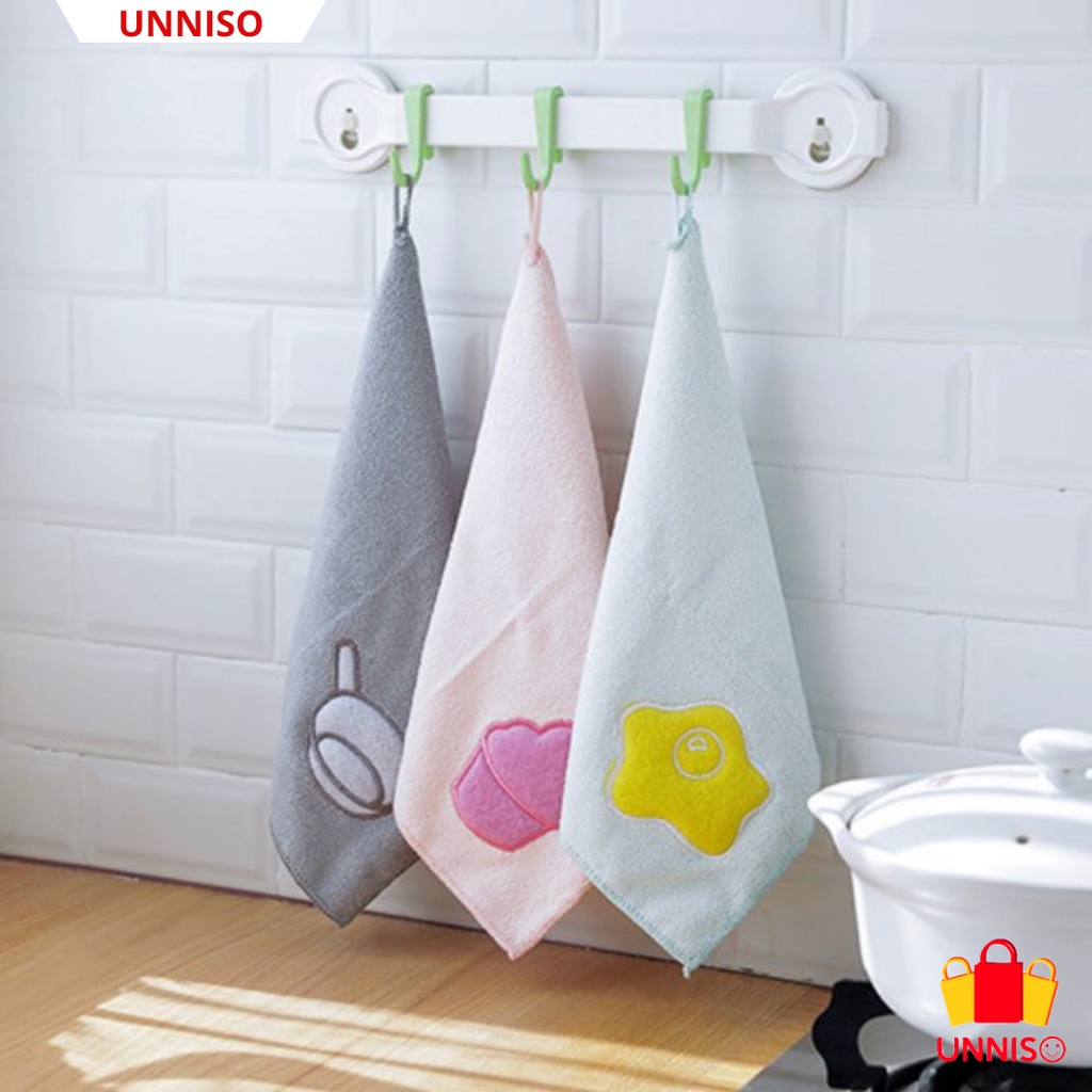 UNNISO - Kain Lap Handuk Dapur Lap Tangan Microfiber KL1