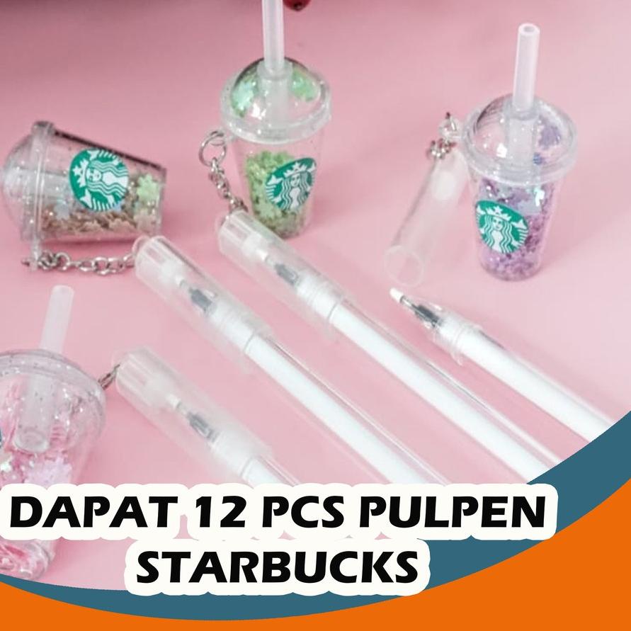 

10.10 BIG SALE FASION SELUSIN PULPEN STARBUCKS ISI 12 PCS GEL PEN KARAKTER PEN BOBA MILK TEA PULPEN