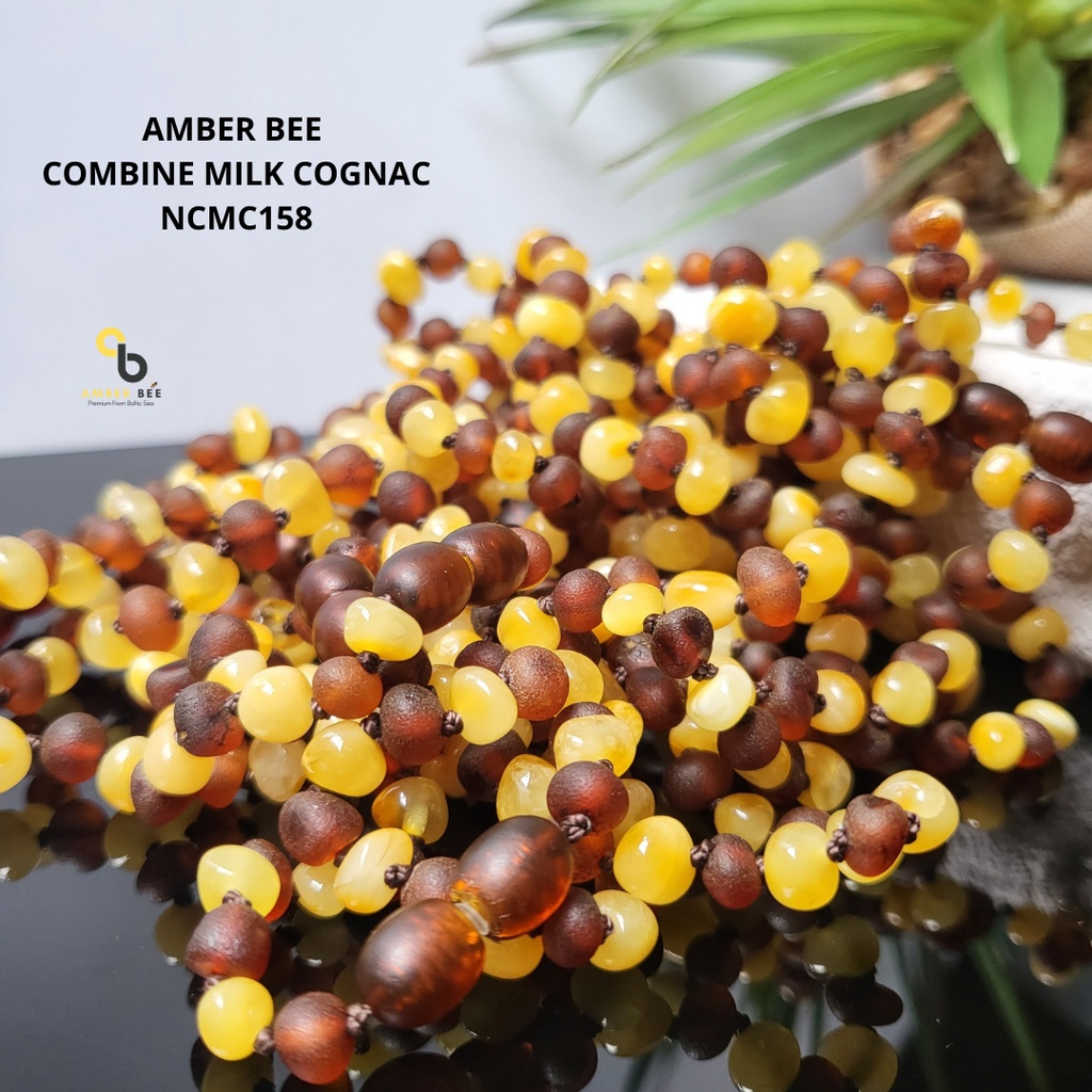 Set Kalung Gelang Amber Baltic Bayi &amp; Anak Matte Mix Three Colors NBGMMTC13278 By Amber Bee