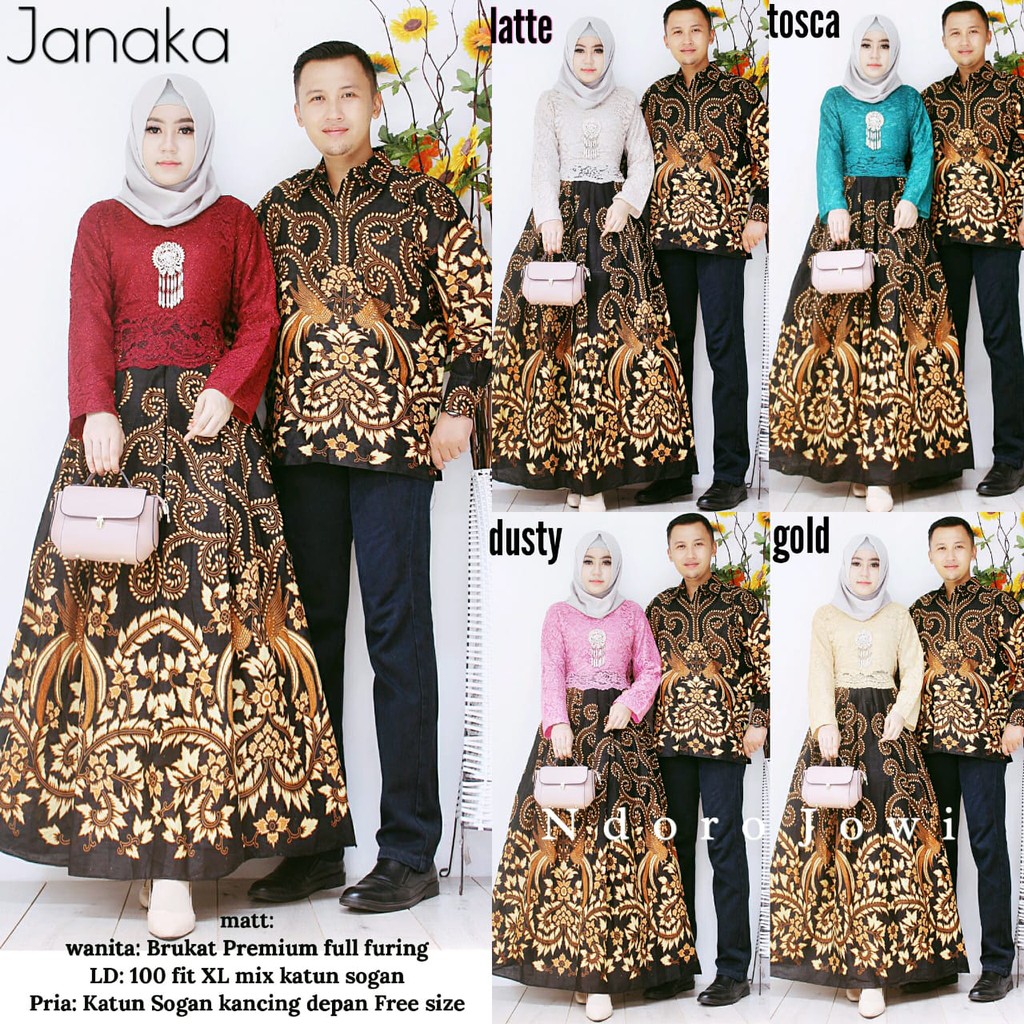 Model Gamis Brokat Couple