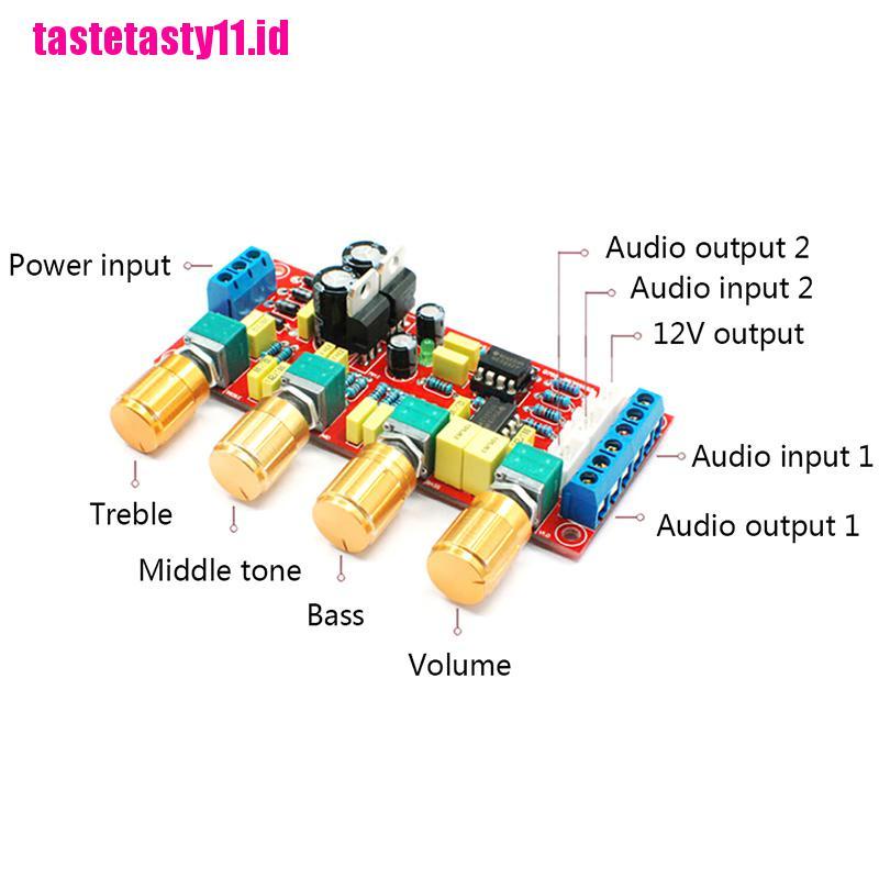 (TTID) Ne5532 Papan pre-amplifier treble alto bass diy