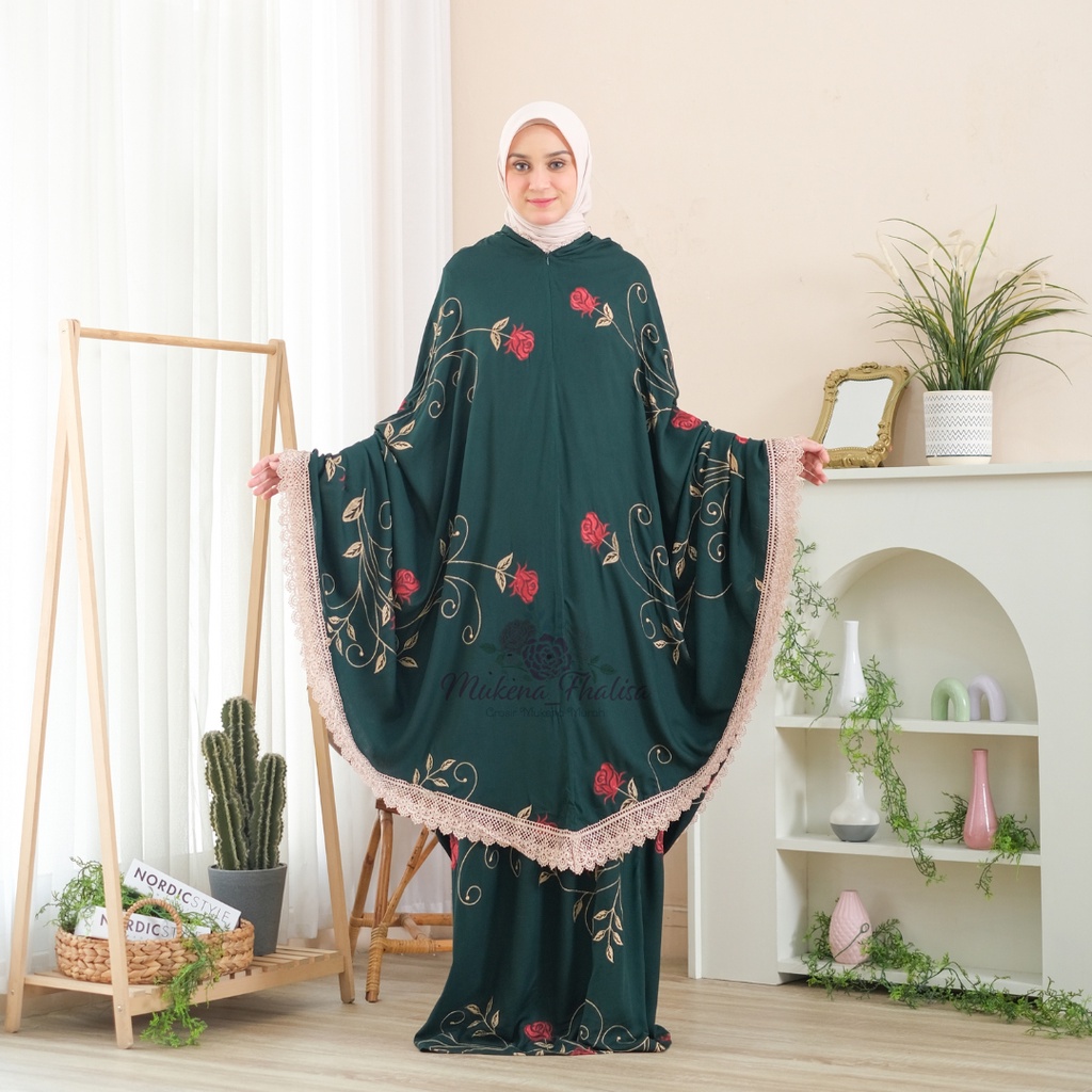 MUKENA RAYON DEWASA LADY EMBROIDERY JUMBO MUKENA HANTARAN MUKENA TRAVELLING MUKENA RAYON BAHAN ADEM