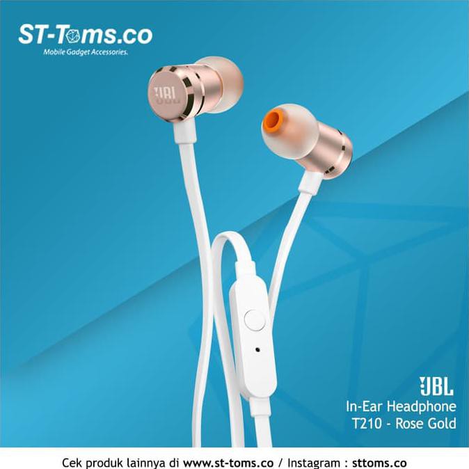 JBL IN-EAR HEADPHONE T210 - ROSE GOLD