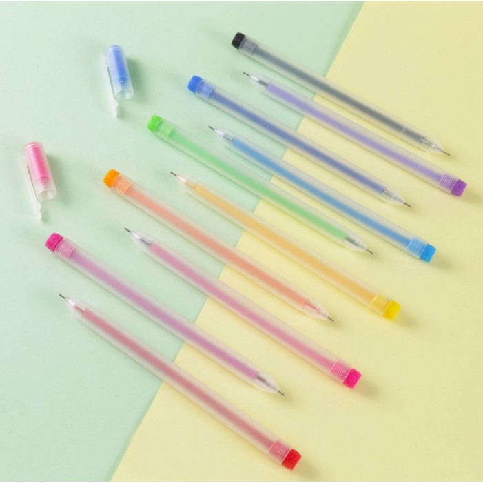 

1 SET 10PCS COLOR GEL PEN 10 WARNA 0.50MM / PULPEN GEL WARNA WARNI 0.50MM ATK