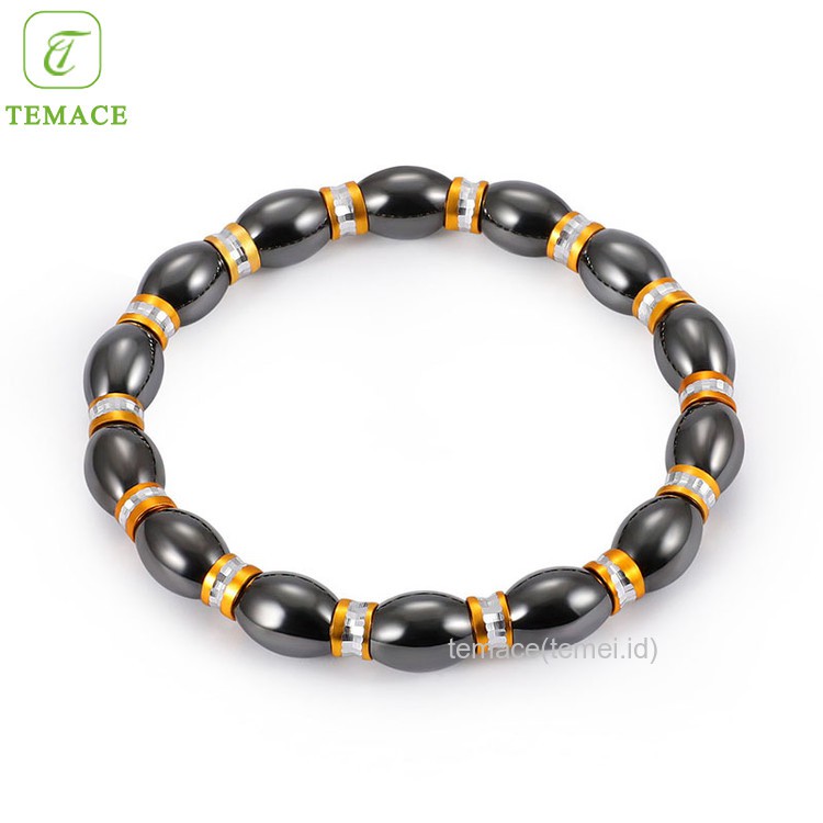 ✨TEMACE✨Gelang Magnet Magnetik Batu Empedu Hitam Emas Paduan Ikan Drummer Tangan Tali Merah Tali