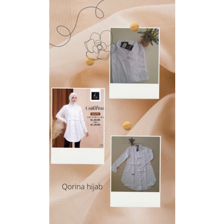 Atasan wanita putih / tunik putih / Lubi uniforma / kemeja putih