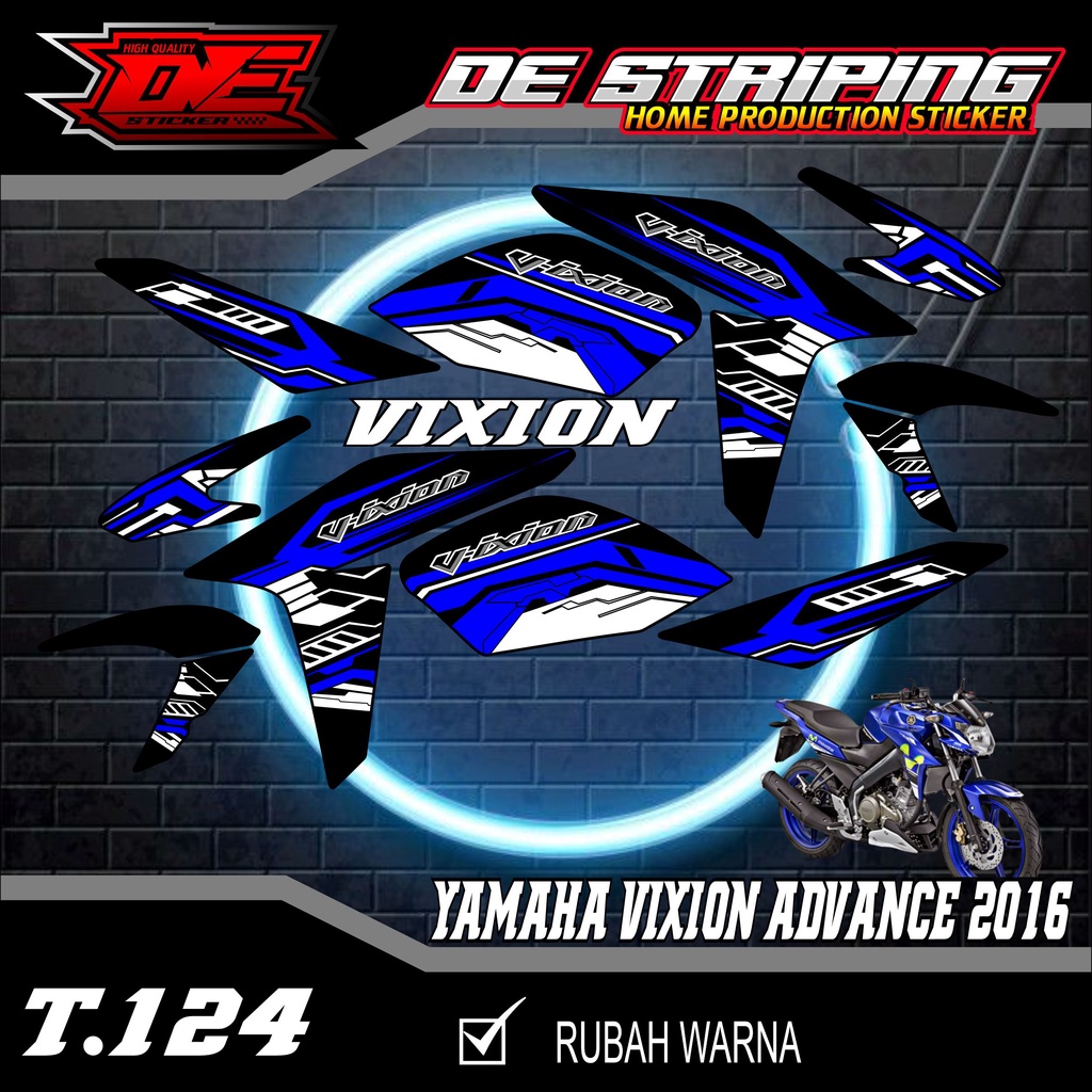Striping Variasi Motor Vixion Advance 2016 Semifull T124
