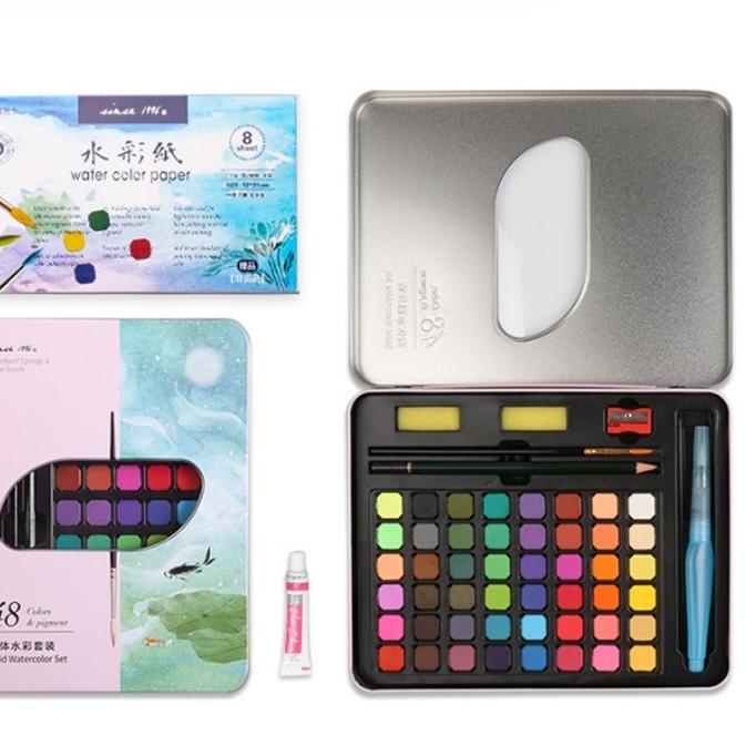 

Barang Bagus icltsclimax Water Color 36/48- Alat Cat Air Set (Termasuk Kuas dan Kertas Gambaran)Barang spot~