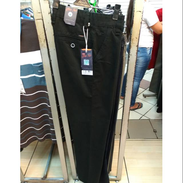 CARDINAL Original Mens Casual Cotton Pant Celana Casual Hitam Ebubr69