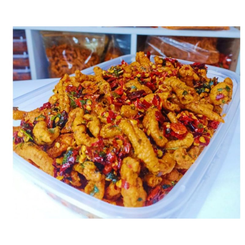 

Usus Crispy Pedas Daun Jeruk Keripik Usus 70Gram