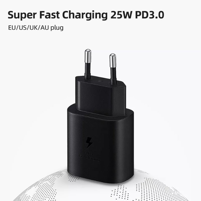 Adaptor Charger Samsung Galaxy Z Fold 3 4 & Flip 3 4 5G Original Super Fast Kepala Charging 25W