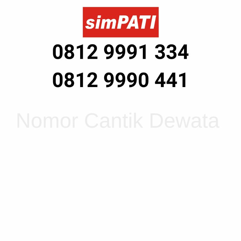 Nomor Cantik Simpati Kartu Perdana Telkomsel Nomer Cantik 11 Digit 999