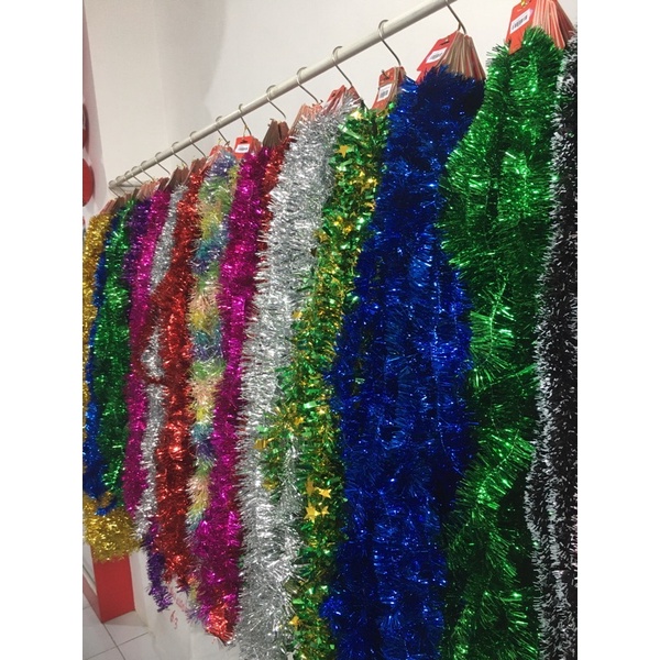 Jual Slinger Slenger Tinsel Garland Tinsel Backdrop Dekorasi Spanduk Shopee Indonesia