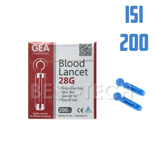 Blood Lancet 28G - Jarum Lancet 28G GEA isi 200 pcs