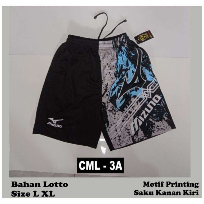 Celana voli motif printing celana pendek olahraga pria dewasa kolor volly MI ZUNO